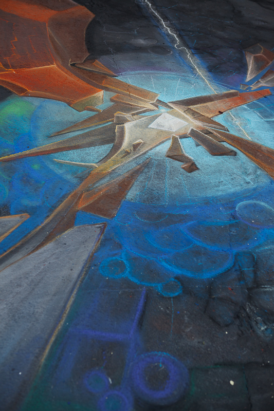 Crystal chalk art at Chalk The Block 2012 in Provo, UT